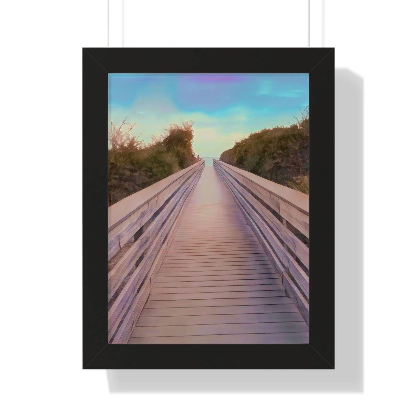 Beach Walkway Framed Vertical Poster