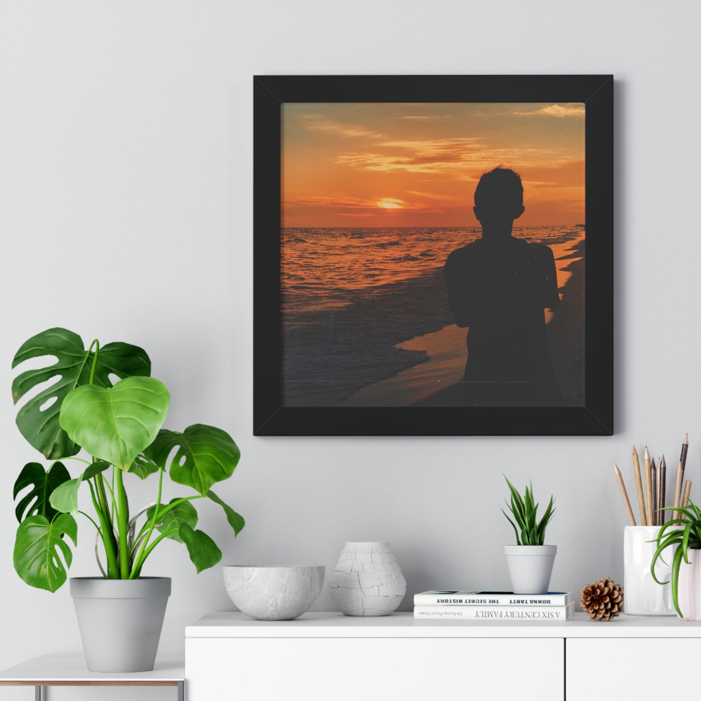 Fine Art Photography, Ocean Sunset Framed Print, Caribbean Waves Poster Print