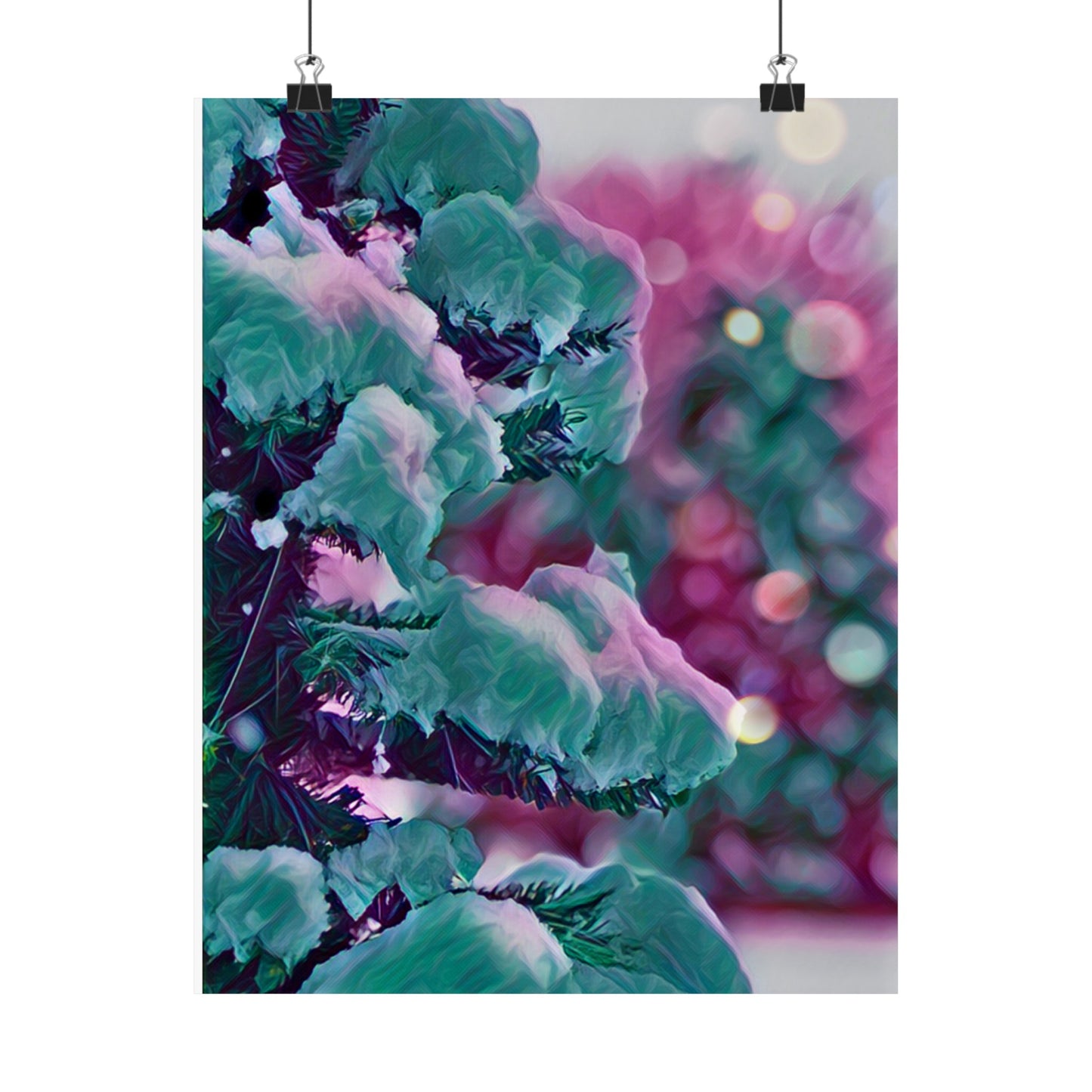 Balsam Tree in Winter Matte Vertical Posters