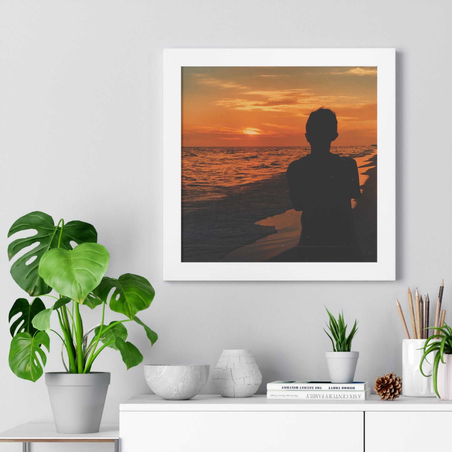 Fine Art Photography, Ocean Sunset Framed Print, Caribbean Waves Poster Print
