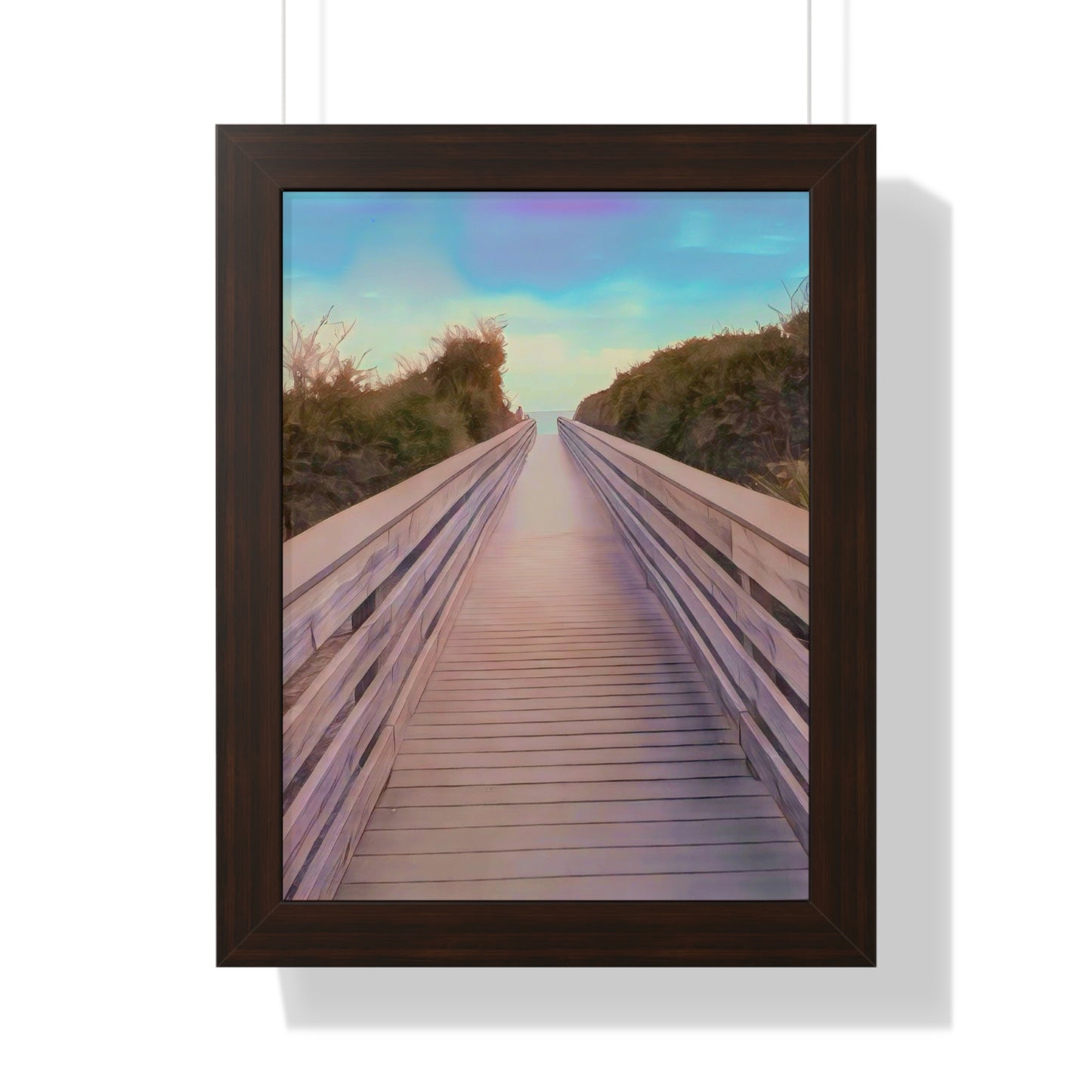 Beach Walkway Framed Vertical Poster