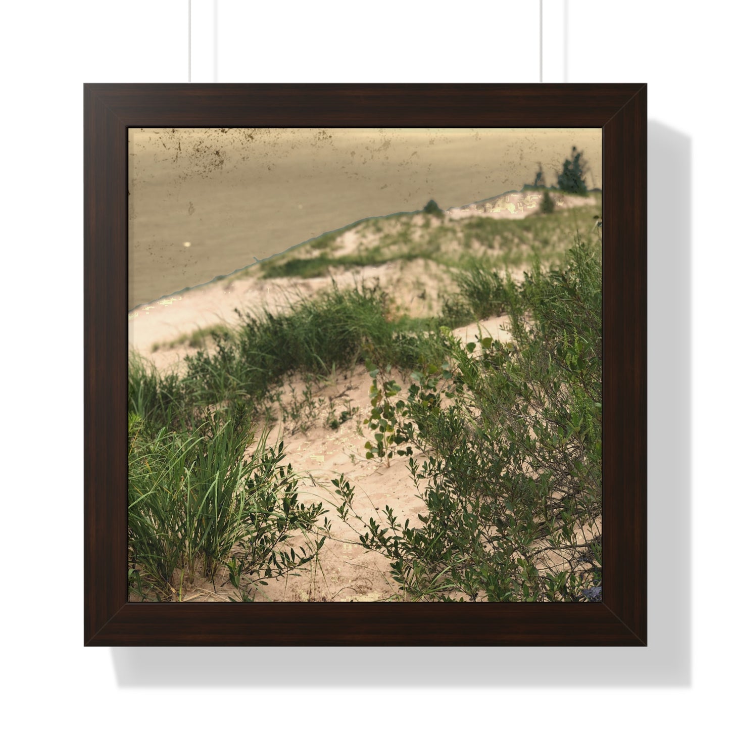 Sand Dunes Framed Horizontal Poster, Michigan Beach Framed Print, Lake Life Frame Poster