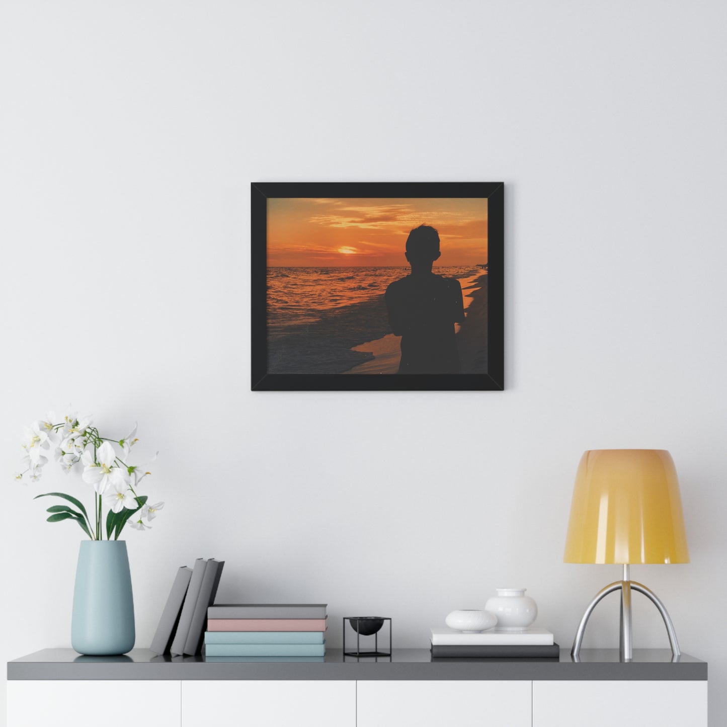 Fine Art Photography, Ocean Sunset Framed Print, Caribbean Waves Poster Print