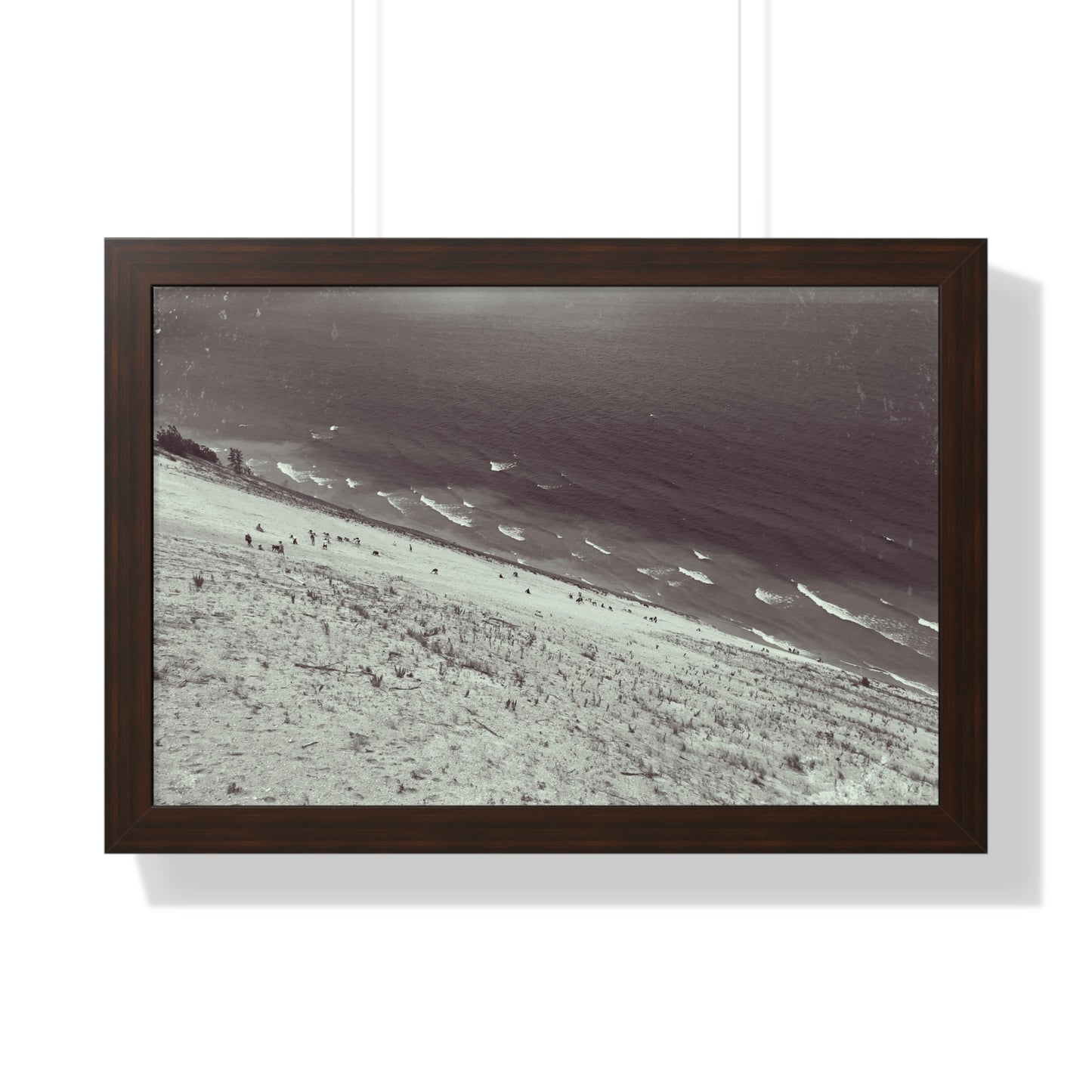 Sand Dunes Framed Horizontal Poster, Lake Michigan Beach Print, Sleeping Bear Dunes Framed Poster