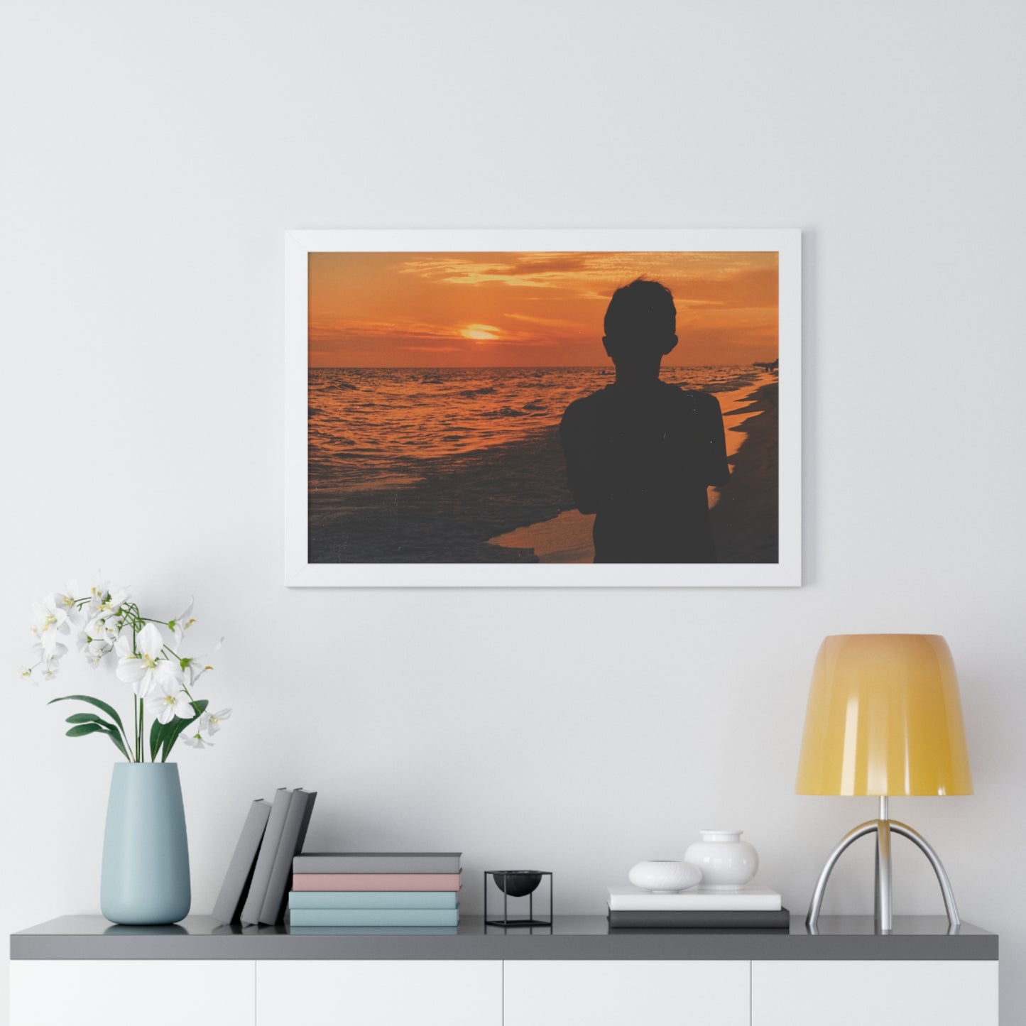 Fine Art Photography, Ocean Sunset Framed Print, Caribbean Waves Poster Print