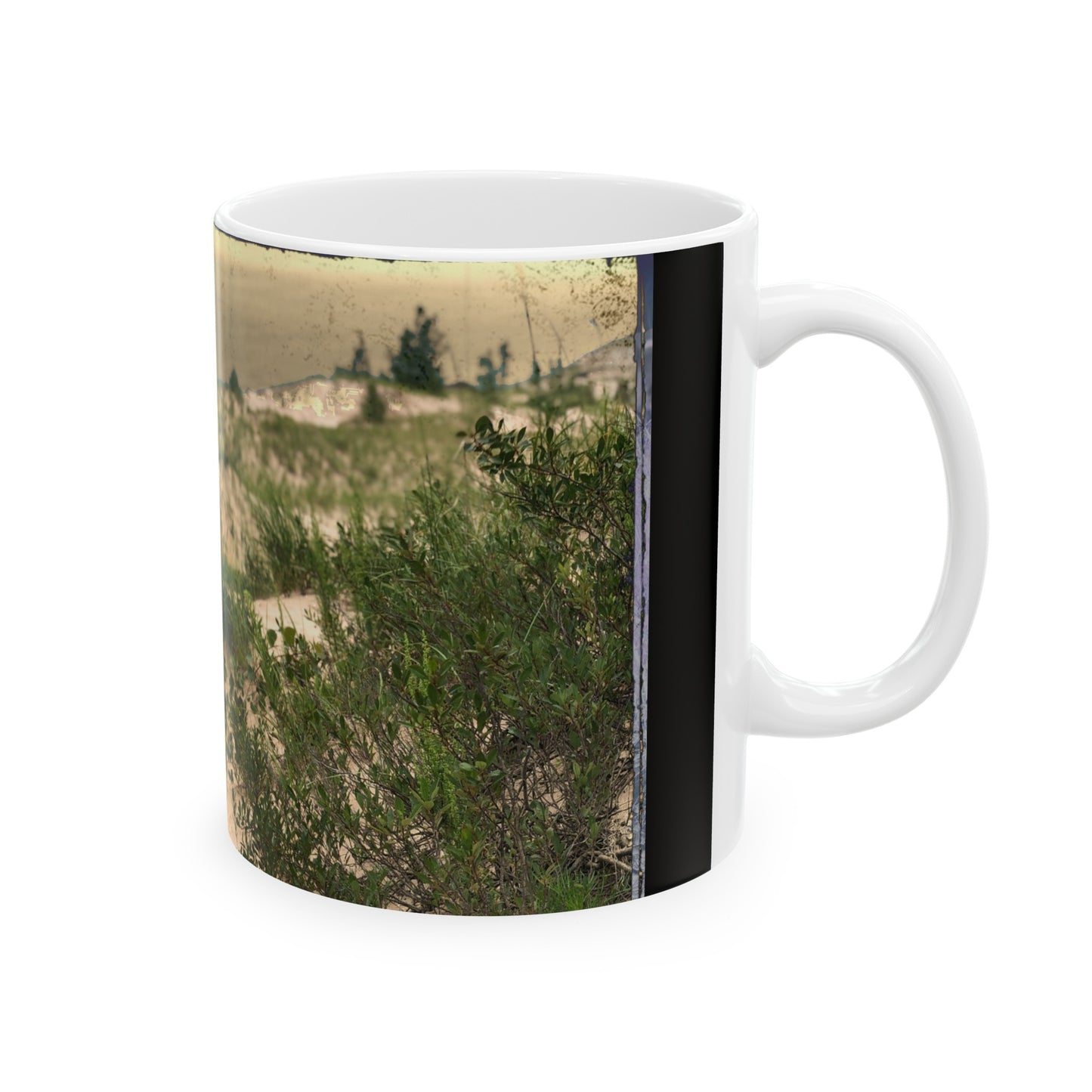 Lake Beach Sand Dune Ceramic Mug, (11oz, 15oz)