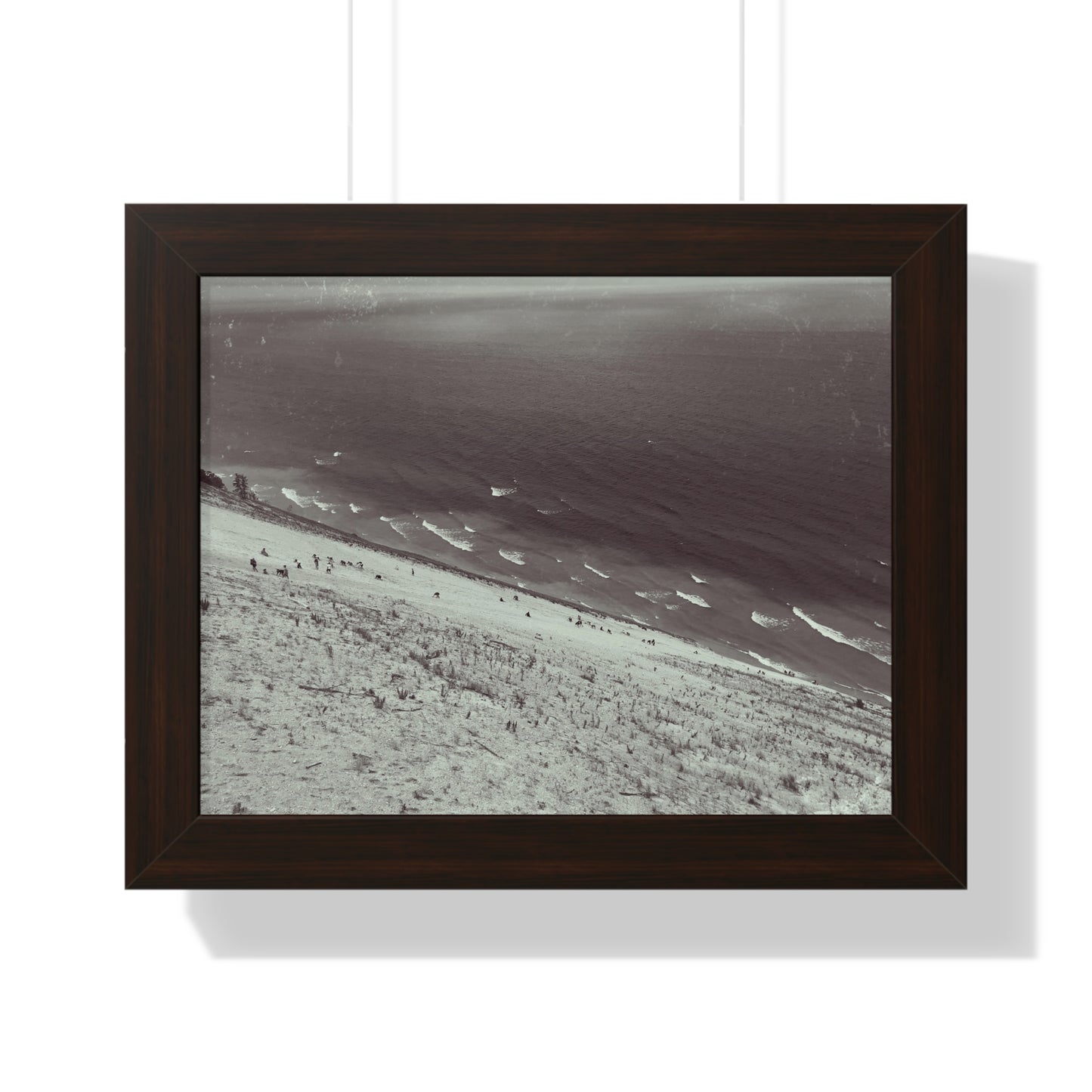 Sand Dunes Framed Horizontal Poster, Lake Michigan Beach Print, Sleeping Bear Dunes Framed Poster