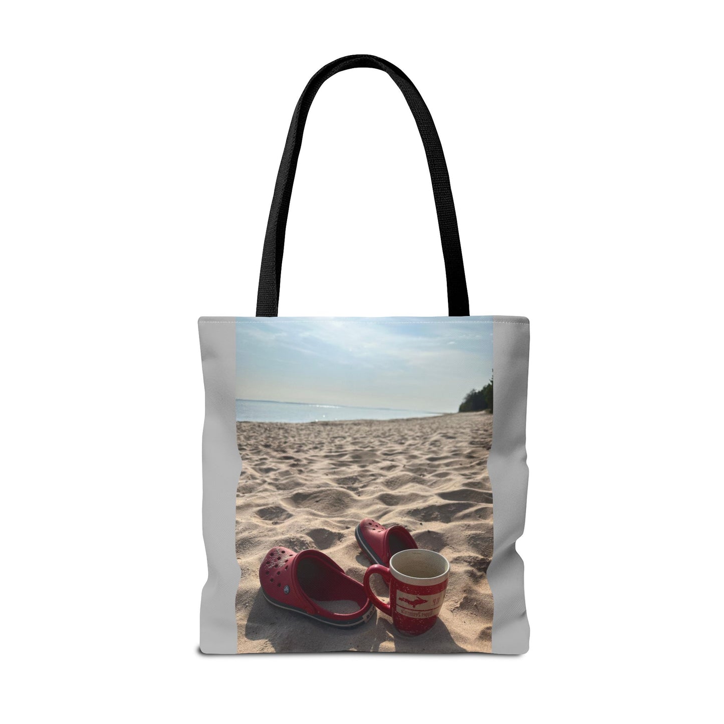 Summer Beach Tote Bag, Coffee Sunrise Tote, Lake Life Every day Bag