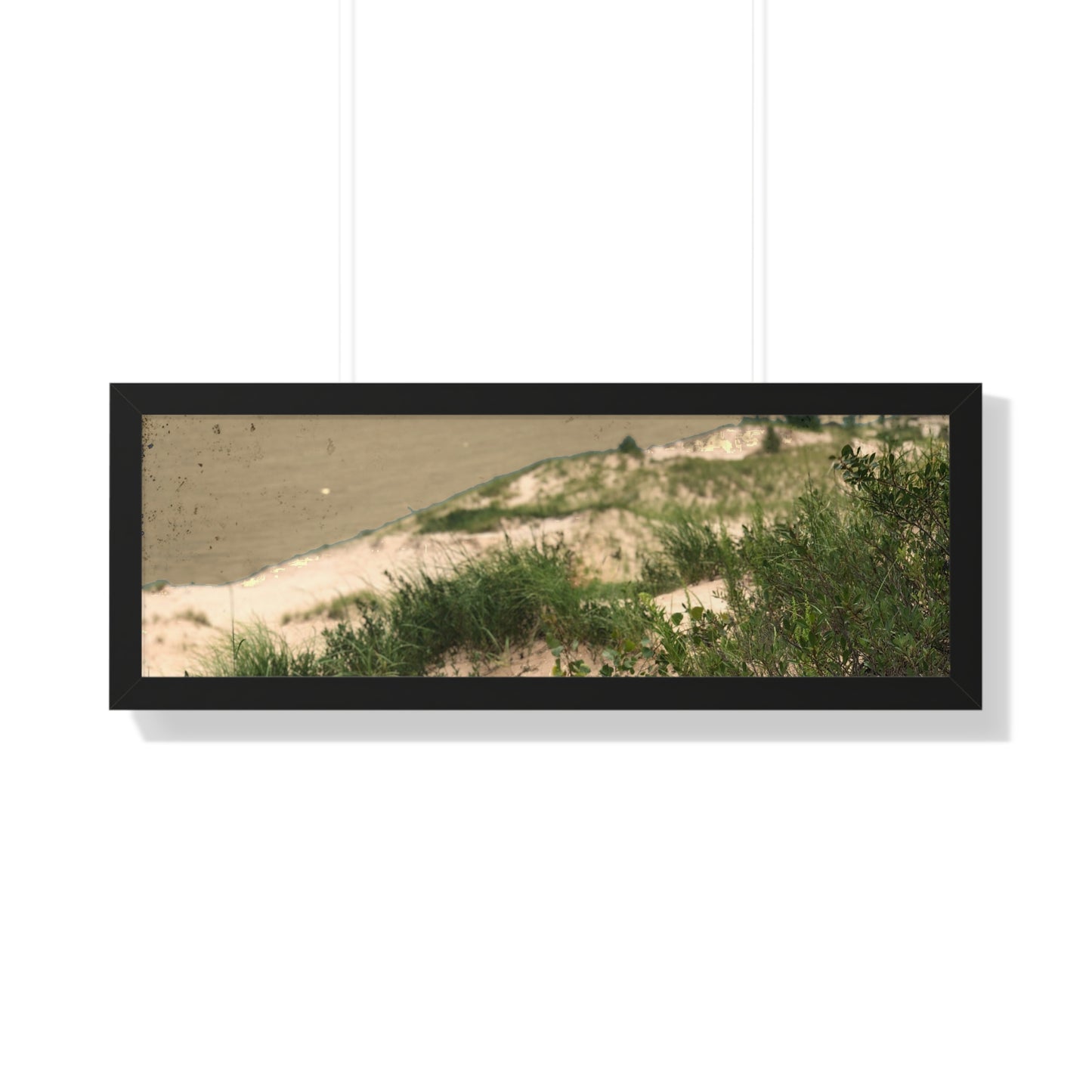 Sand Dunes Framed Horizontal Poster, Michigan Beach Framed Print, Lake Life Frame Poster