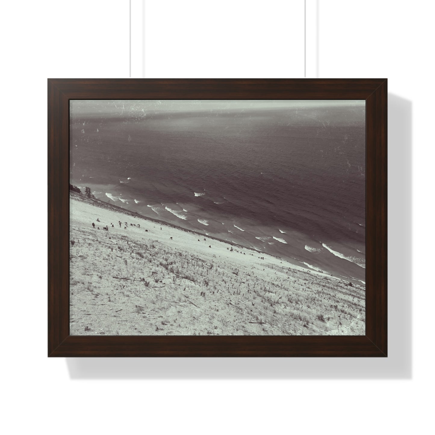 Sand Dunes Framed Horizontal Poster, Lake Michigan Beach Print, Sleeping Bear Dunes Framed Poster