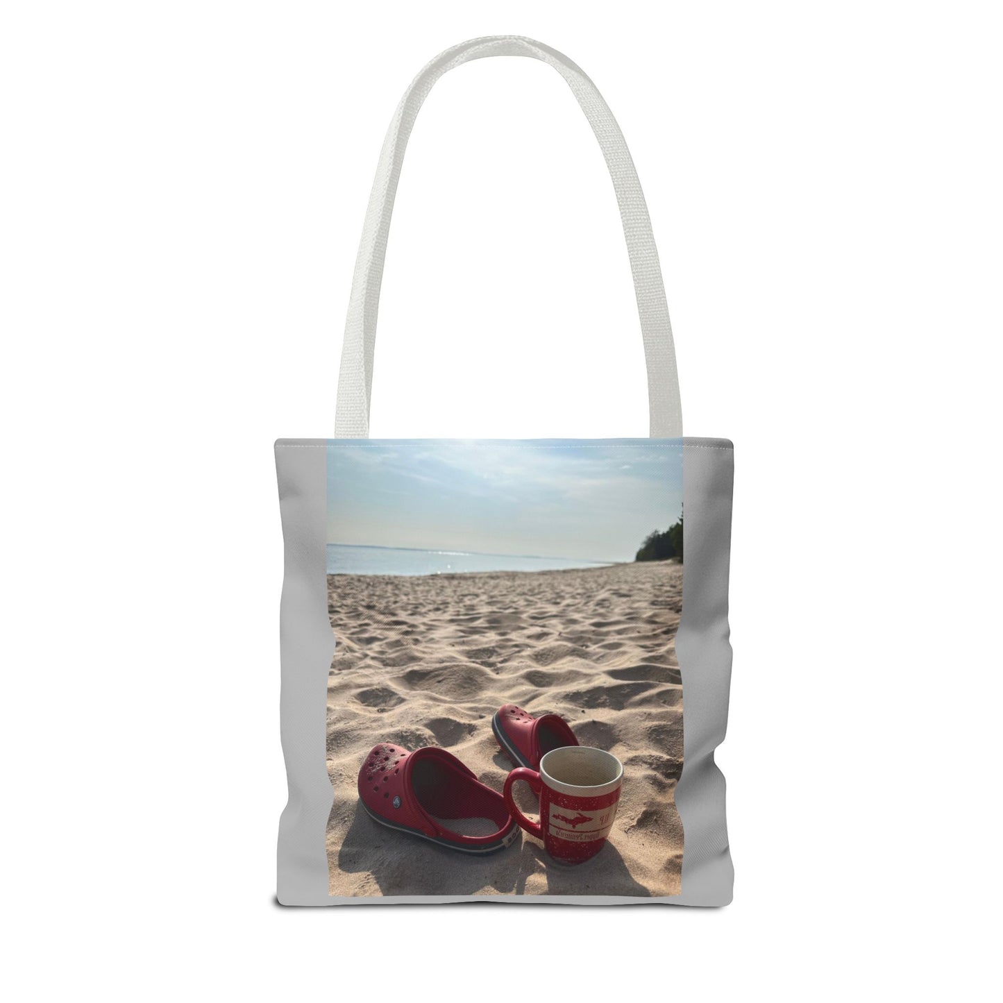 Summer Beach Tote Bag, Coffee Sunrise Tote, Lake Life Every day Bag