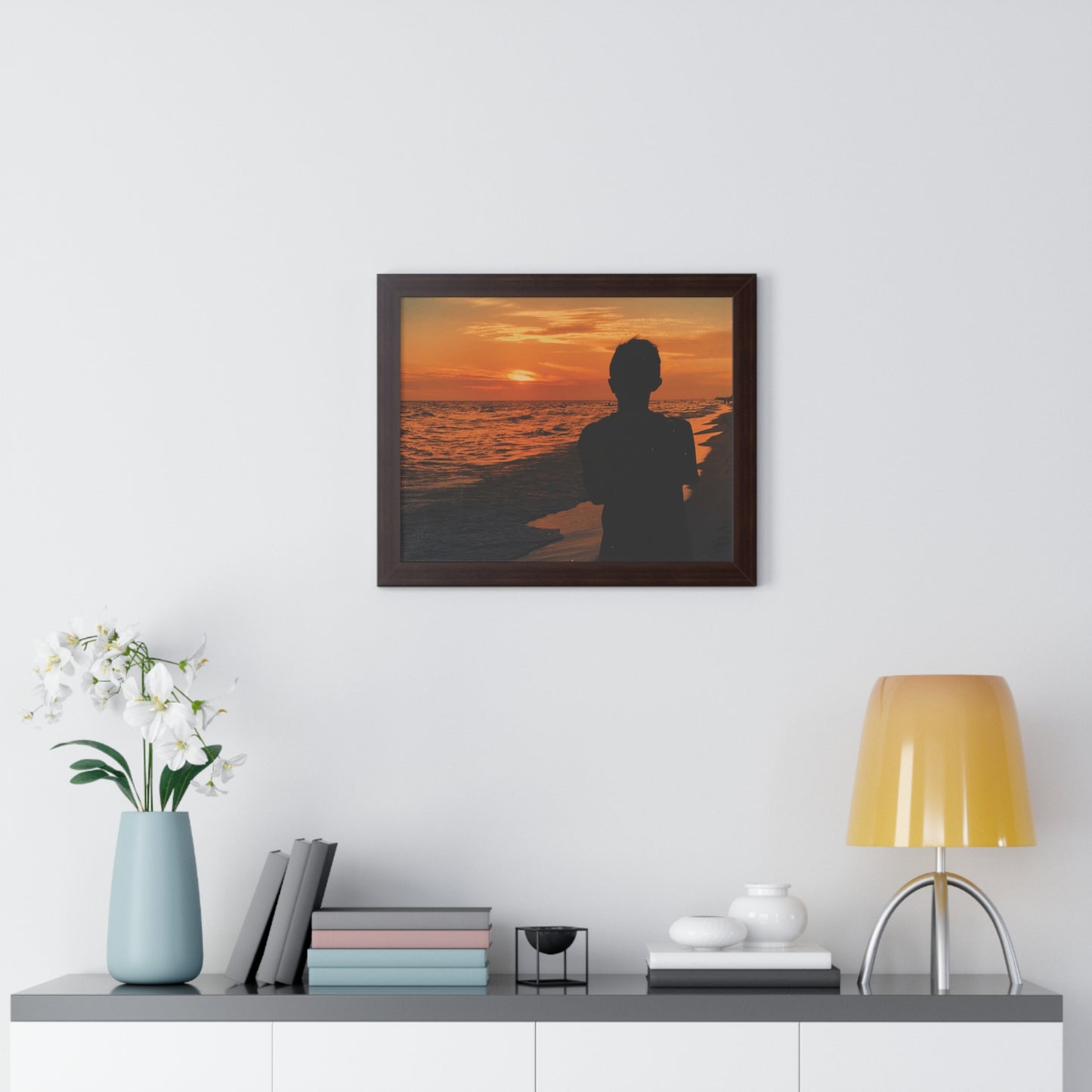 Fine Art Photography, Ocean Sunset Framed Print, Caribbean Waves Poster Print