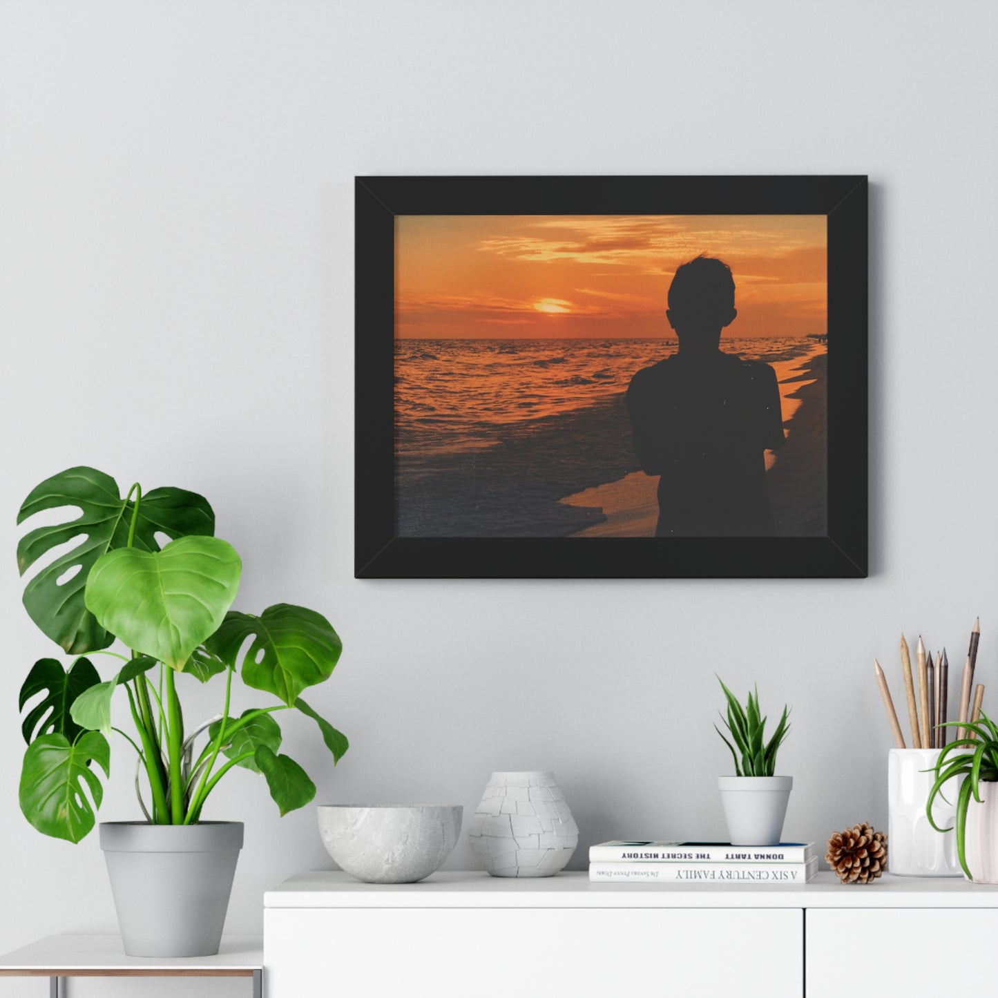 Fine Art Photography, Ocean Sunset Framed Print, Caribbean Waves Poster Print