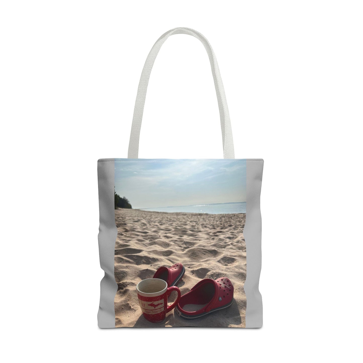 Summer Beach Tote Bag, Coffee Sunrise Tote, Lake Life Every day Bag