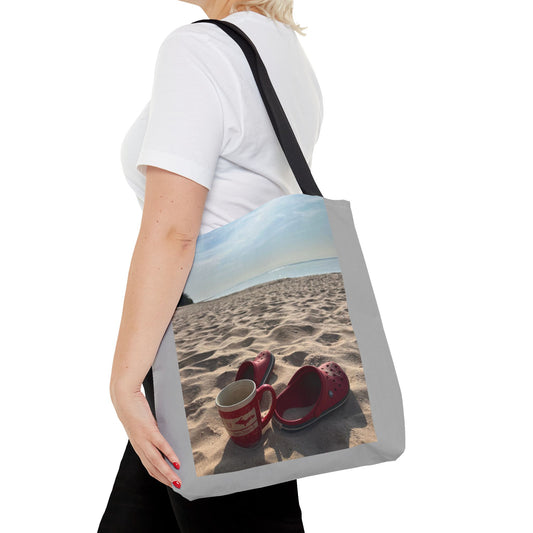 Summer Beach Tote Bag, Coffee Sunrise Tote, Lake Life Every day Bag