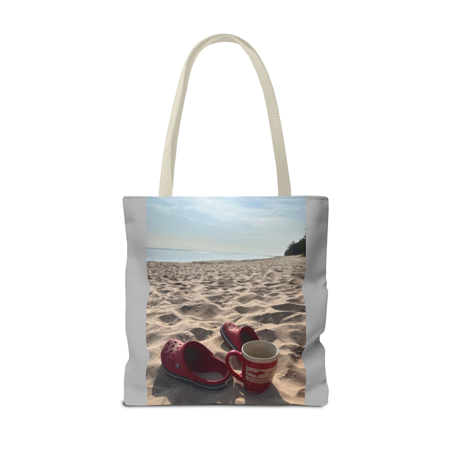 Summer Beach Tote Bag, Coffee Sunrise Tote, Lake Life Every day Bag