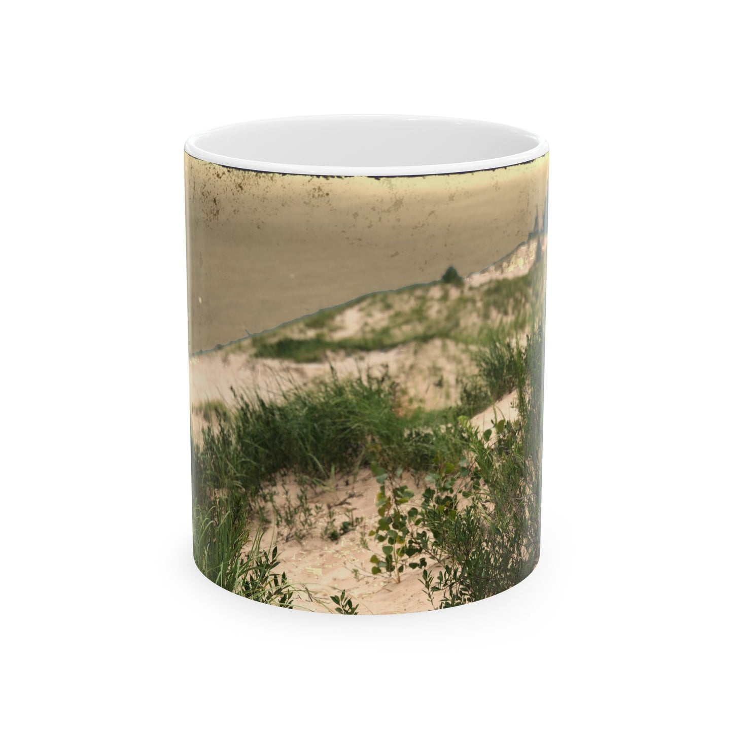 Lake Beach Sand Dune Ceramic Mug, (11oz, 15oz)