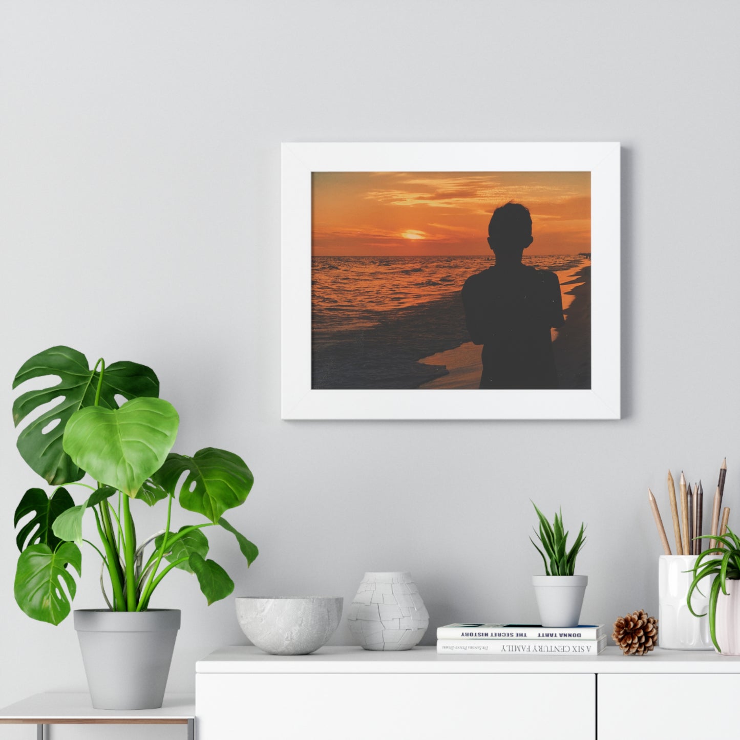 Fine Art Photography, Ocean Sunset Framed Print, Caribbean Waves Poster Print