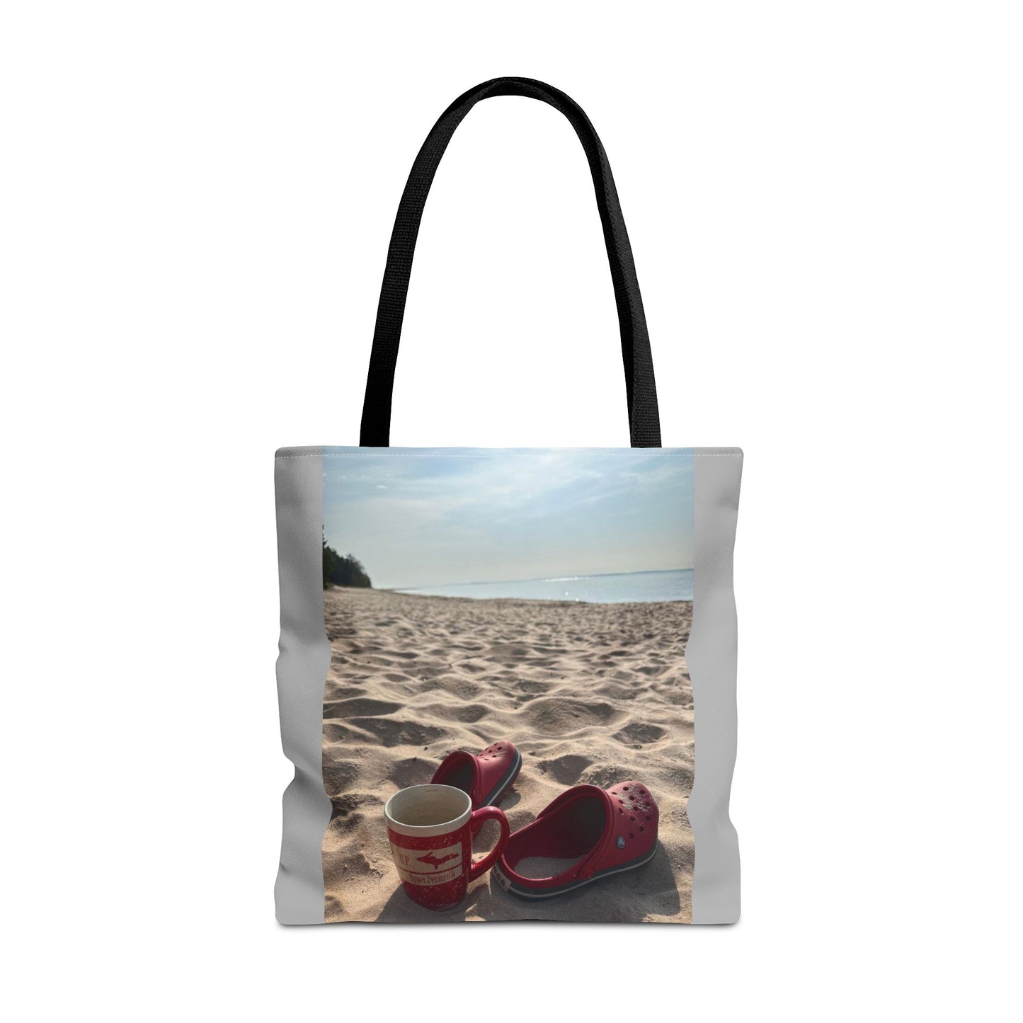 Summer Beach Tote Bag, Coffee Sunrise Tote, Lake Life Every day Bag