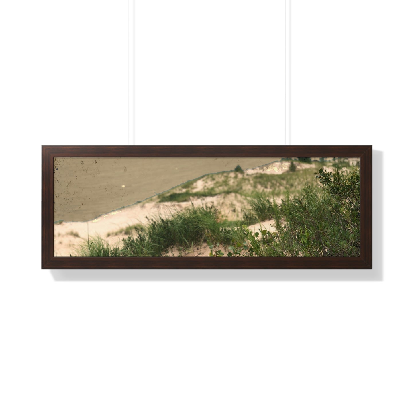 Sand Dunes Framed Horizontal Poster, Michigan Beach Framed Print, Lake Life Frame Poster