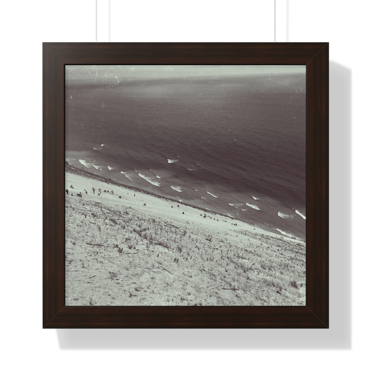 Sand Dunes Framed Horizontal Poster, Lake Michigan Beach Print, Sleeping Bear Dunes Framed Poster