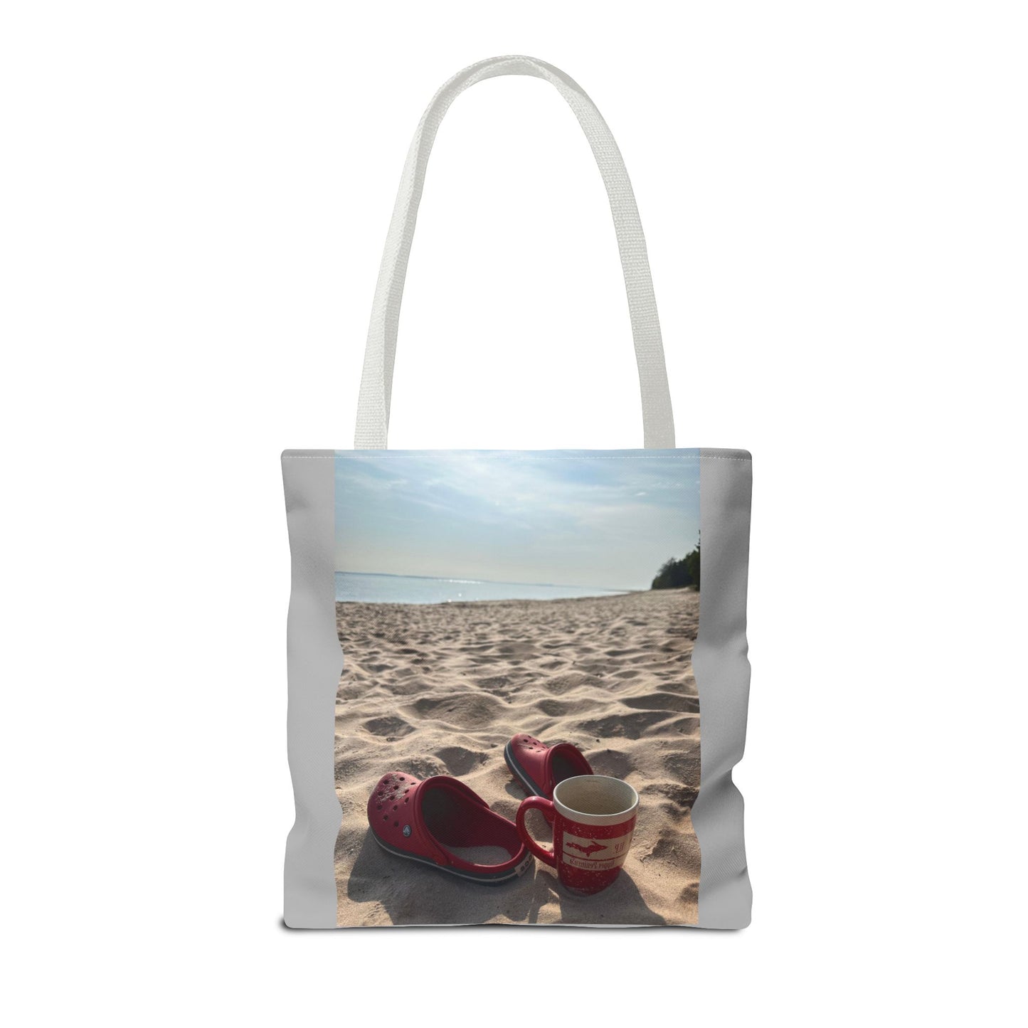 Summer Beach Tote Bag, Coffee Sunrise Tote, Lake Life Every day Bag