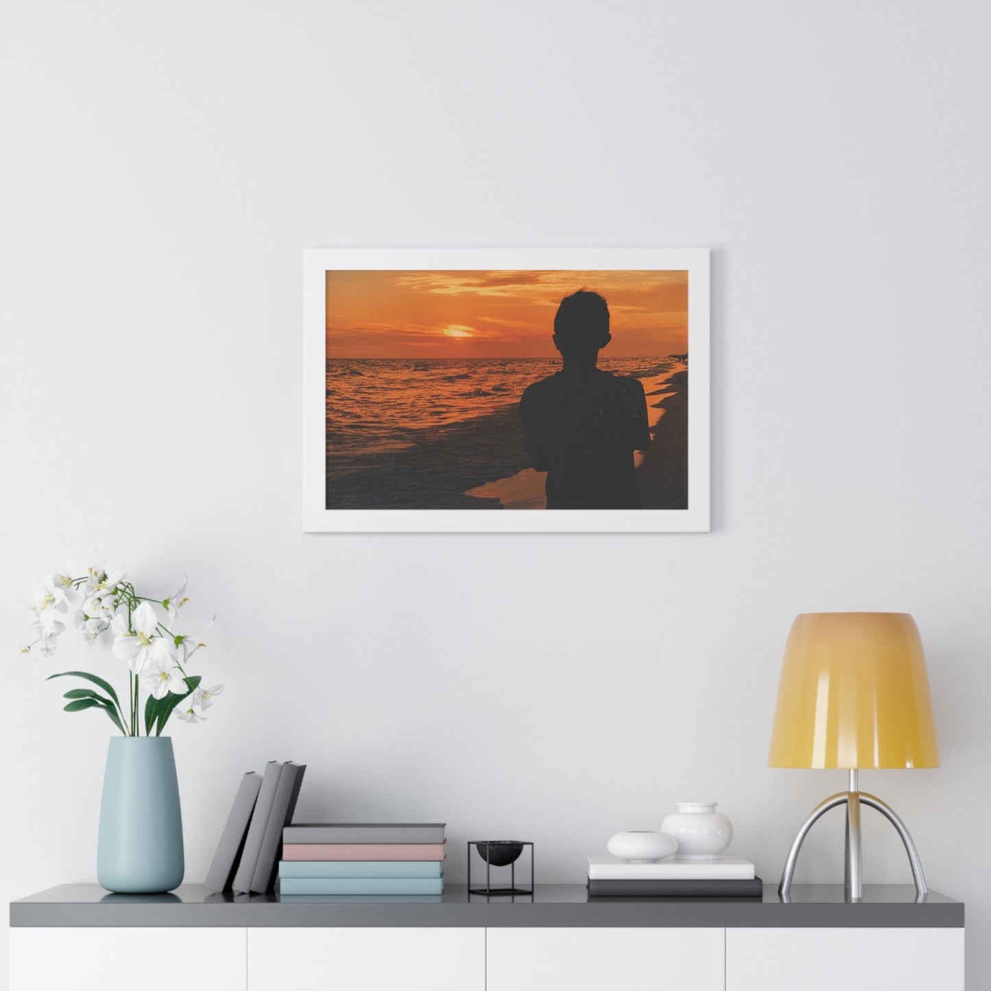 Fine Art Photography, Ocean Sunset Framed Print, Caribbean Waves Poster Print