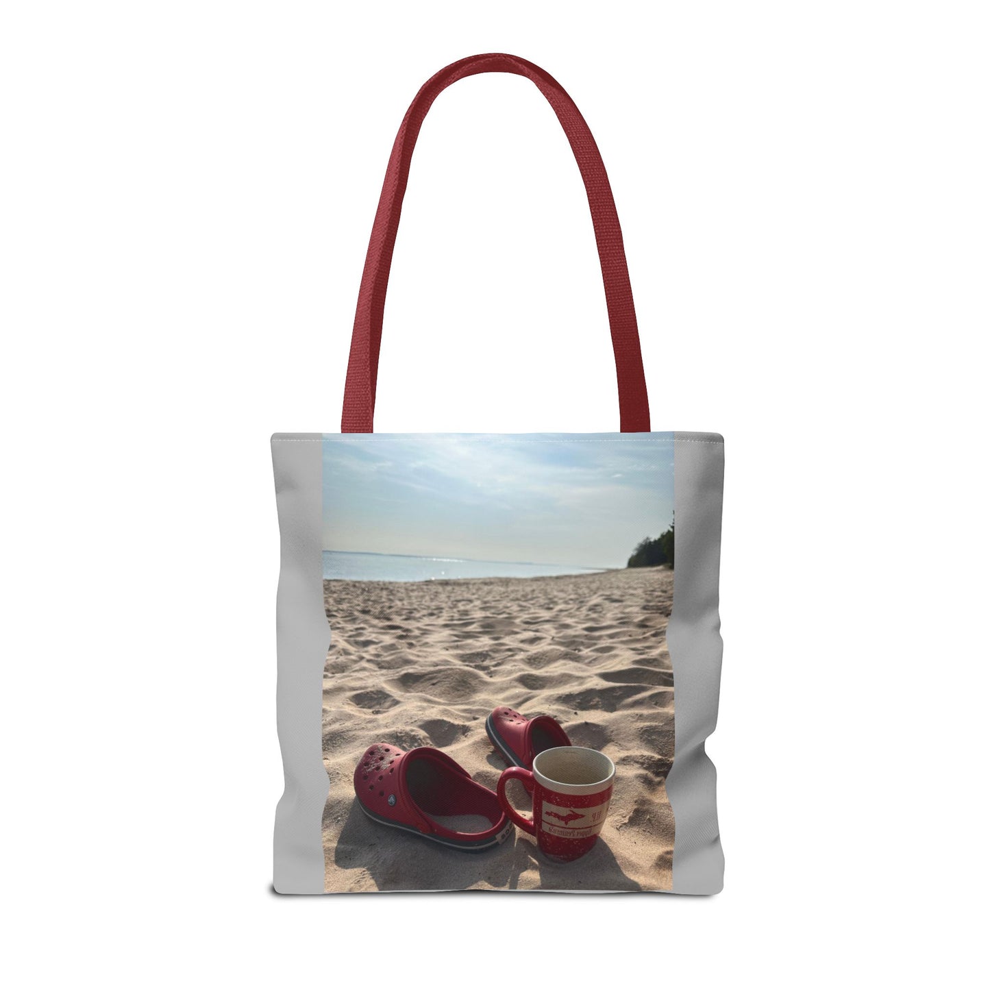 Summer Beach Tote Bag, Coffee Sunrise Tote, Lake Life Every day Bag