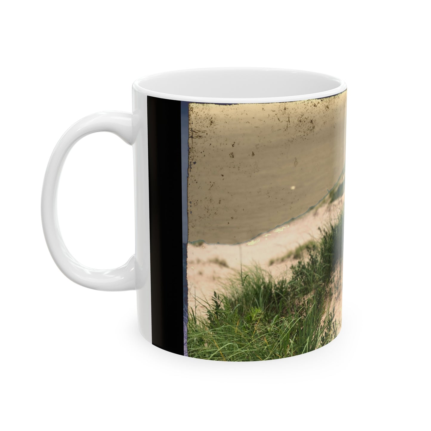 Lake Beach Sand Dune Ceramic Mug, (11oz, 15oz)