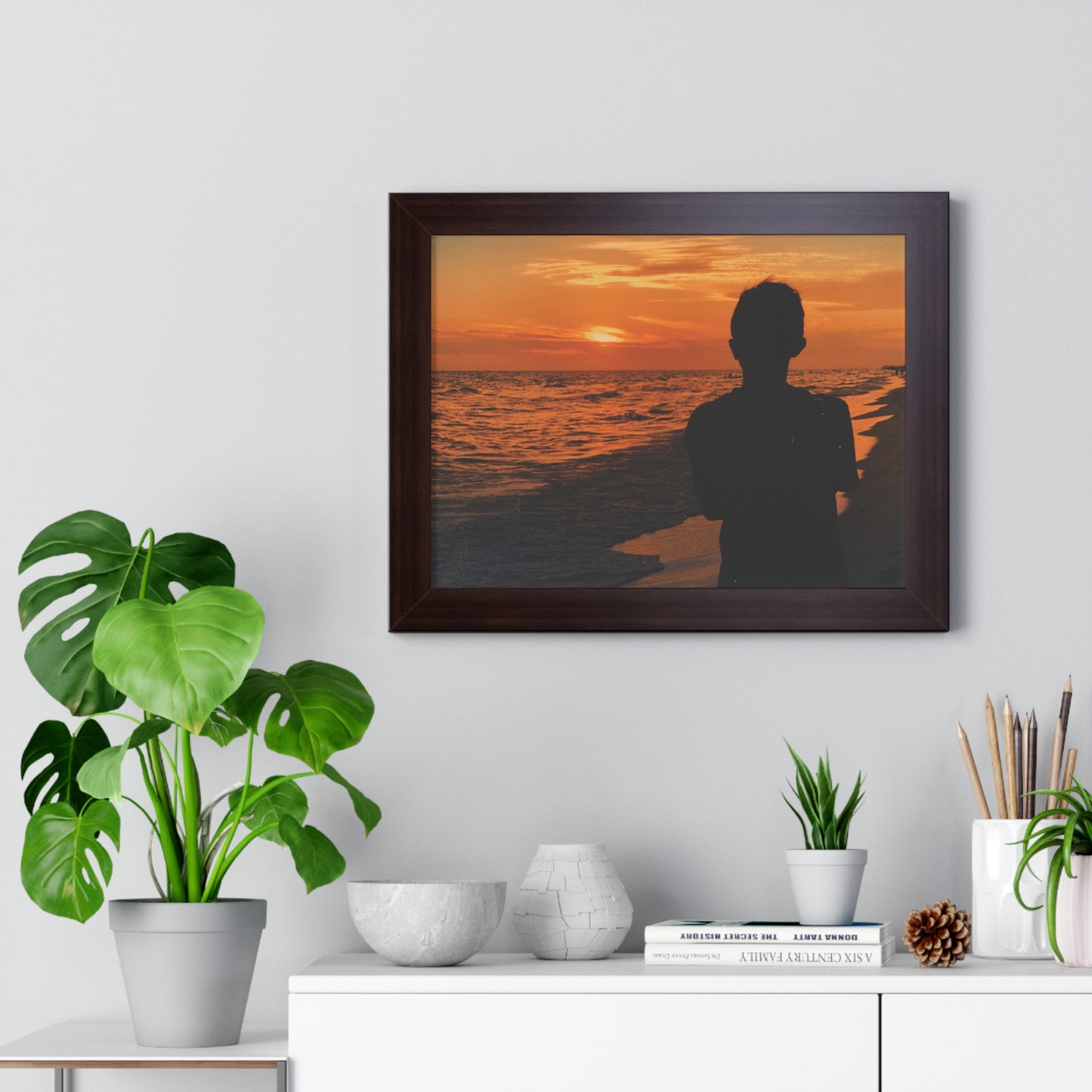 Fine Art Photography, Ocean Sunset Framed Print, Caribbean Waves Poster Print