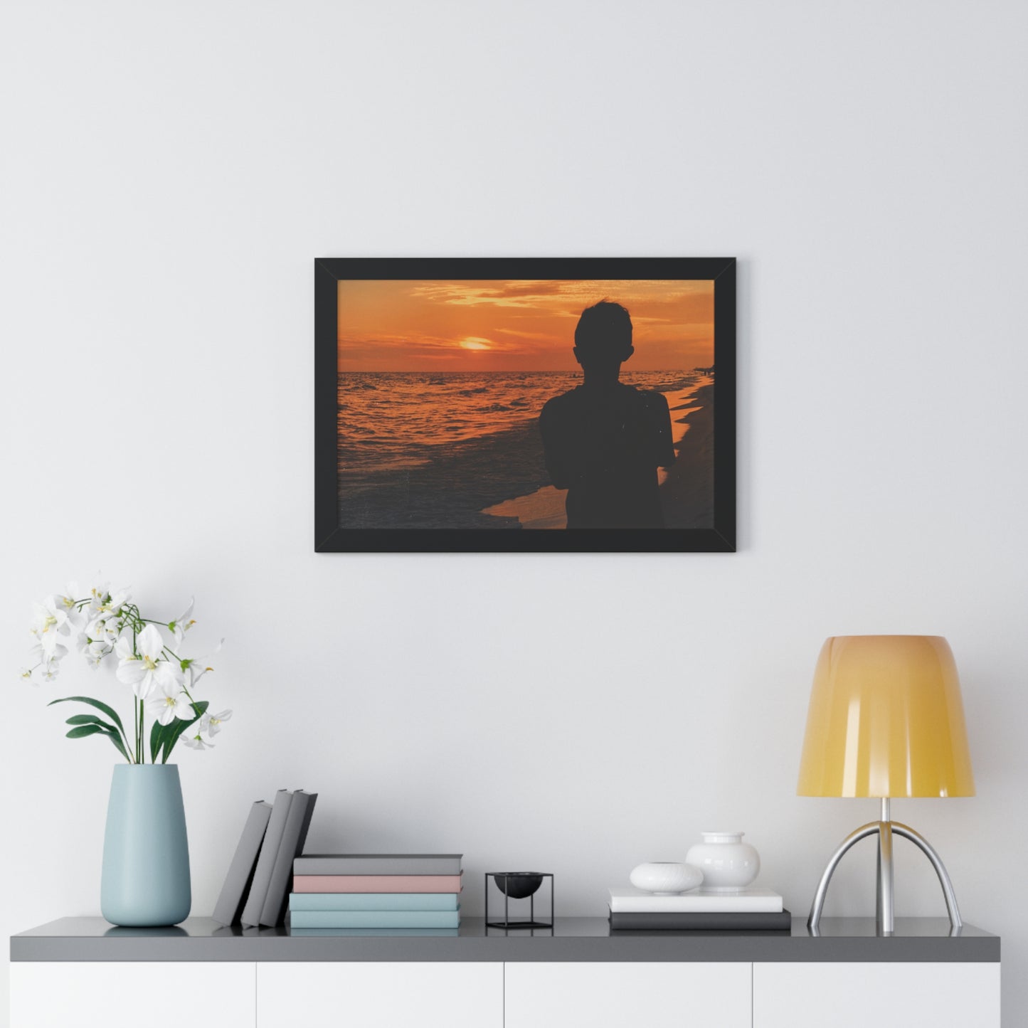 Fine Art Photography, Ocean Sunset Framed Print, Caribbean Waves Poster Print