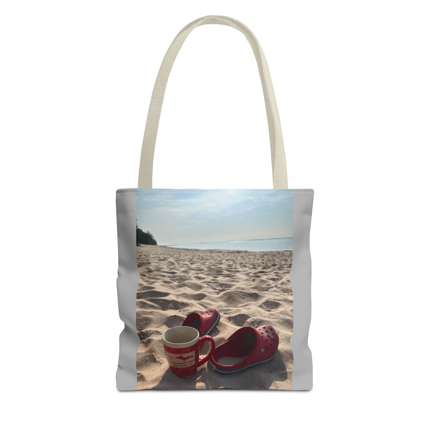 Summer Beach Tote Bag, Coffee Sunrise Tote, Lake Life Every day Bag