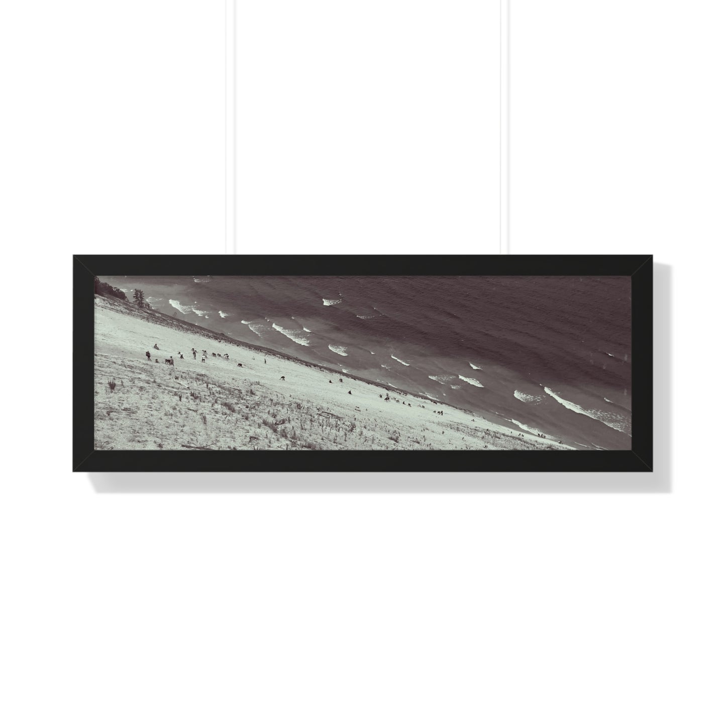 Sand Dunes Framed Horizontal Poster, Lake Michigan Beach Print, Sleeping Bear Dunes Framed Poster