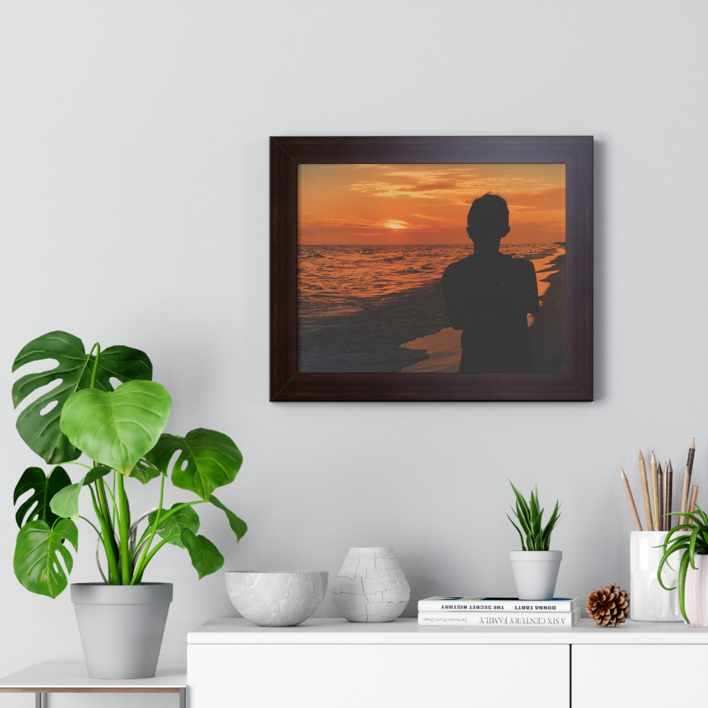 Fine Art Photography, Ocean Sunset Framed Print, Caribbean Waves Poster Print