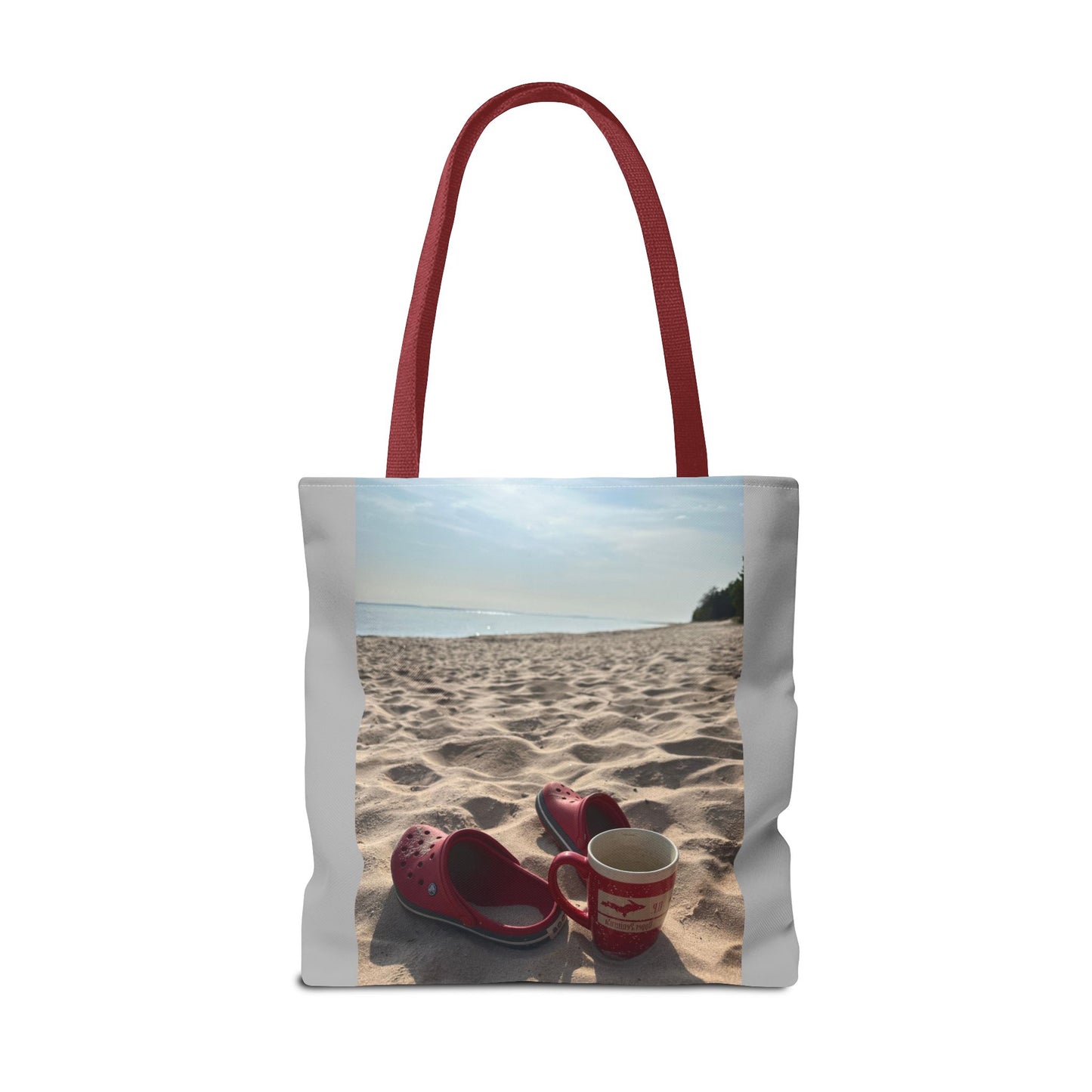 Summer Beach Tote Bag, Coffee Sunrise Tote, Lake Life Every day Bag